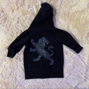 Express 1/2 sleeve hooded sweater